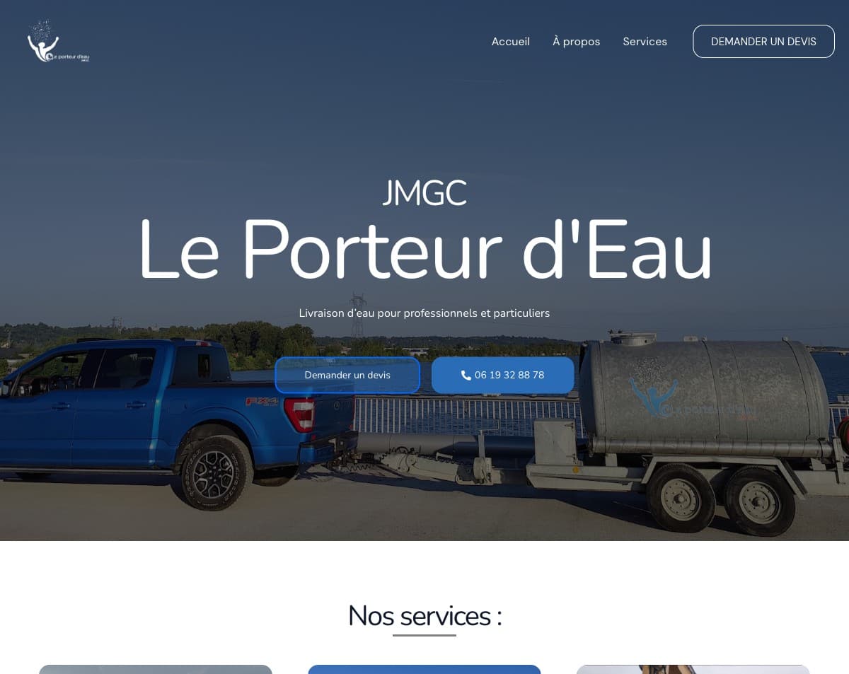 Aperçu du site Le Porteur d'Eau