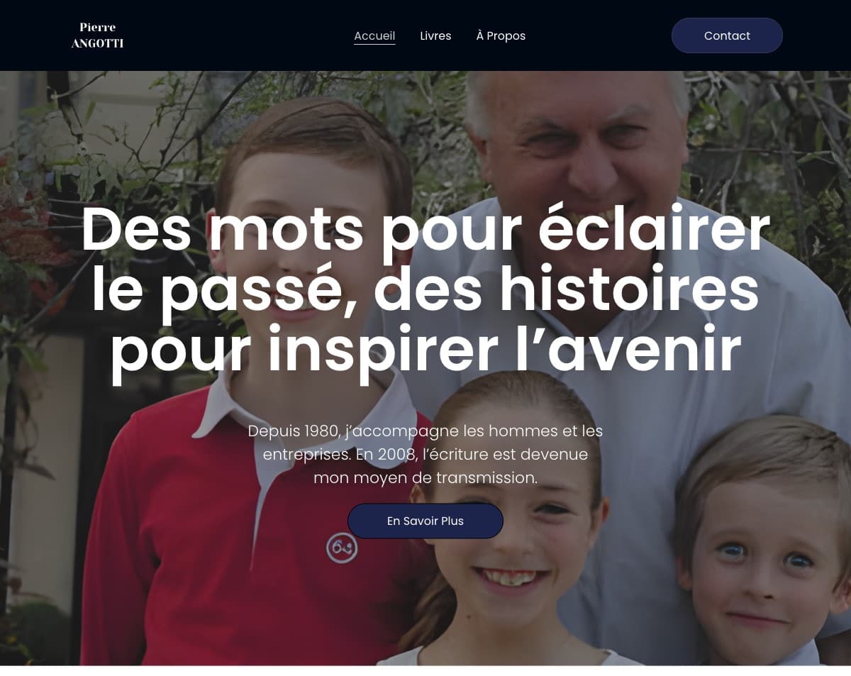 Aperçu du site Pierre Angotti