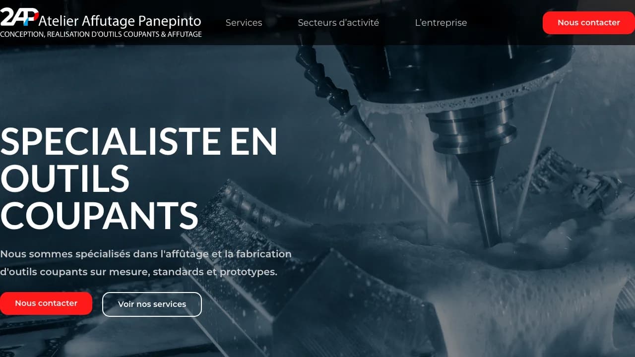Site 2AP Outils Coupants après refonte