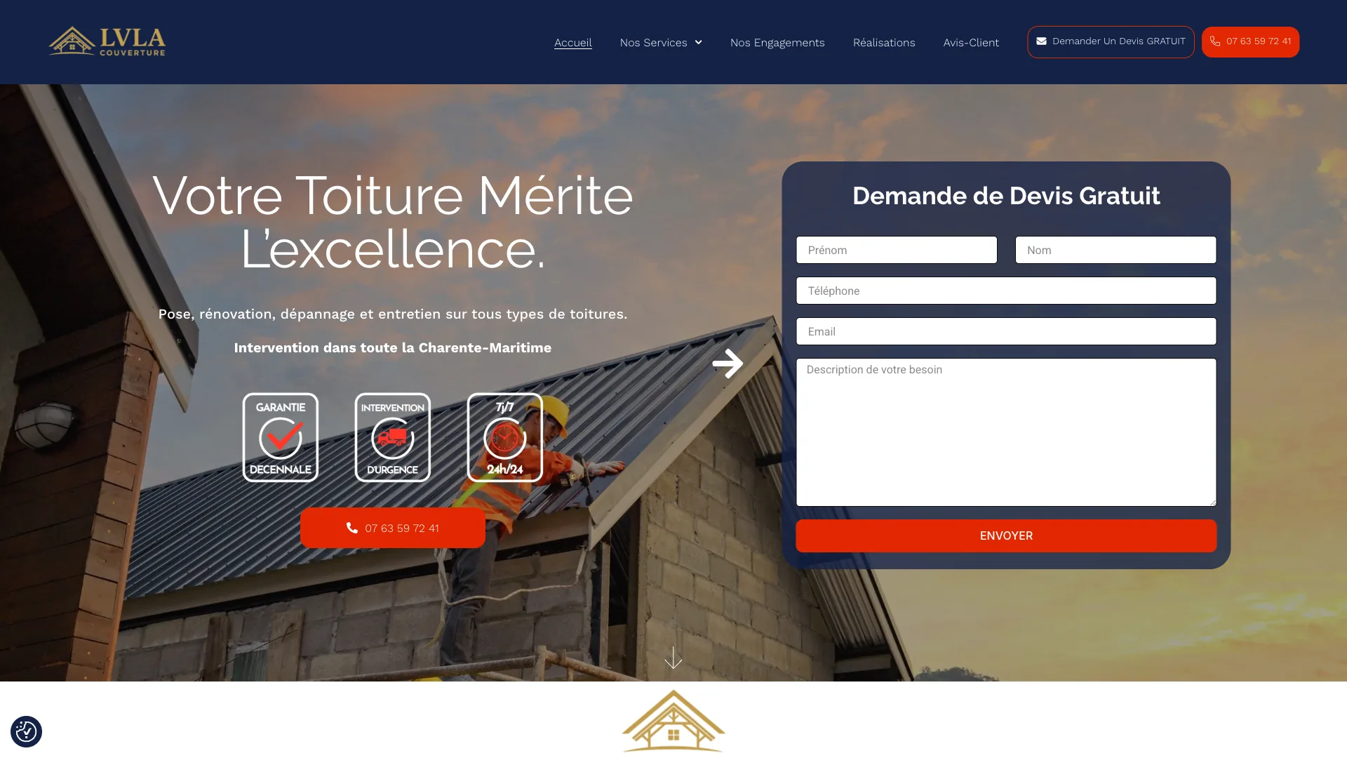 Aperçu du site LVLA Couverture