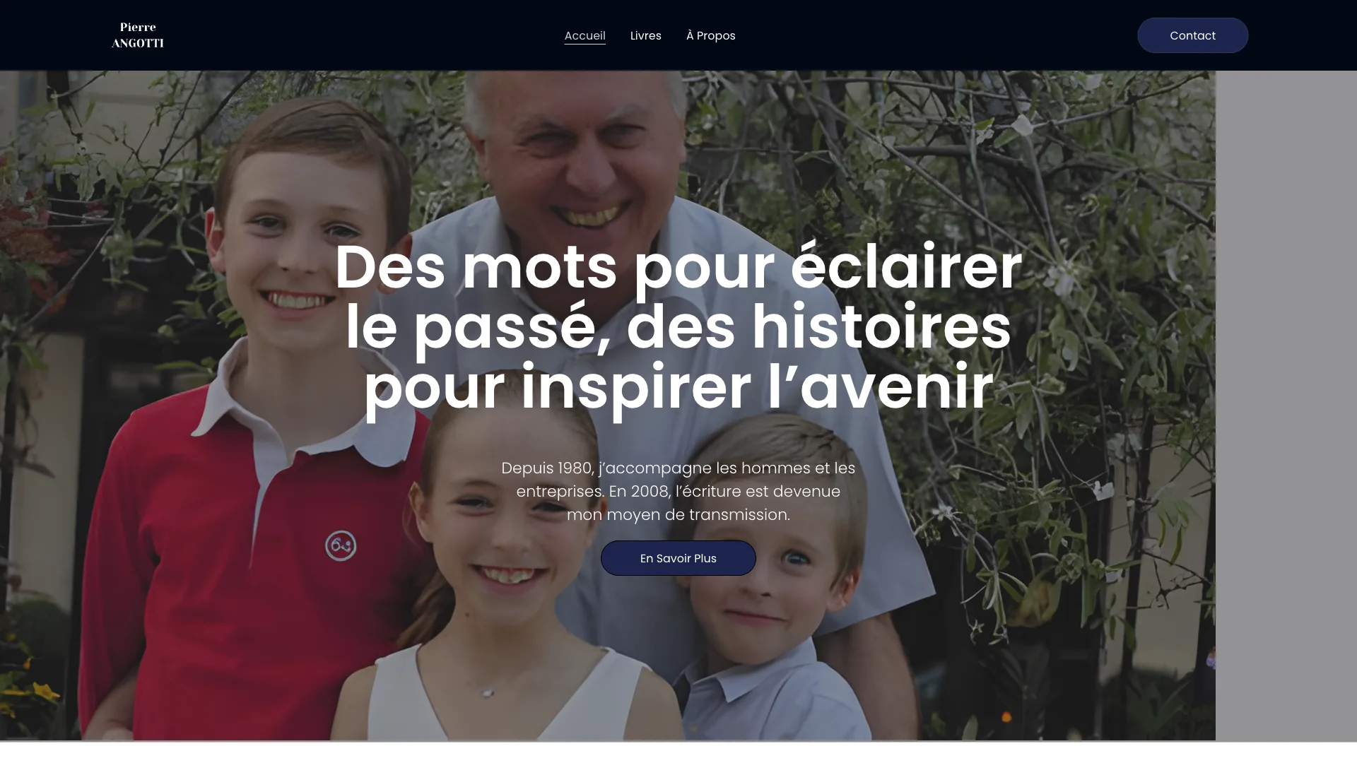 Aperçu du site Pierre Angotti